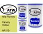 Preview: Alfa-Romeo, Canary Yellow, AR119: 500ml Lackdose + 500ml Klarlack + 250ml Härter - Set, von ATW Autoteile West.